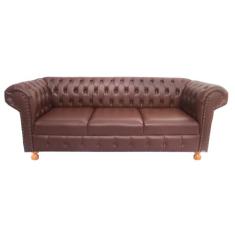 Dois Sofás Chesterfield Capitone Luis XV - Corano Café 2M / Decoração,