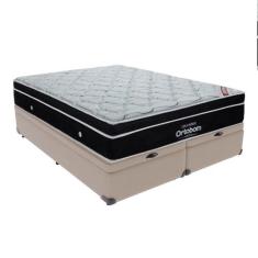Colchão Elegant Ortobom Base Baú Bege King Molas Ensacadas