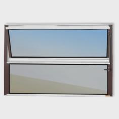 Janela de Alumínio Basculante 50x50cm Vidro Espelhado Master Brimak