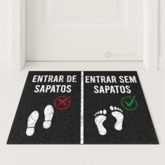 Tapete Capacho Entrar Sem Sapatos 60x40 Tire Casa Divertida