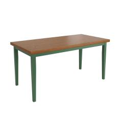 Mesa Colors Em Madeira Maciça 6 Lugares - 160 X 80cm Verde