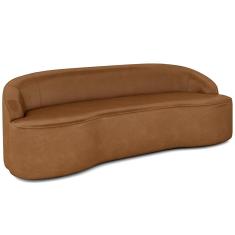 Sofá 4 Lugares Curvo Living Lótus D02 Couríssimo Whisky 230cm B-90