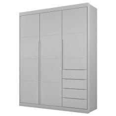 Guarda Roupa Infantil Blenda Cinza Acetinado - Phoenix Baby