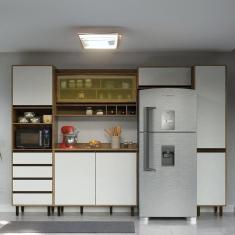 Cozinha Compacta 5 Peças 7 Portas 4 Gavetas Confort Cinamomo/ Off-White