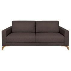 Sofá 3 Lugares Henry Veludo Marrom 190 cm - Sofani
