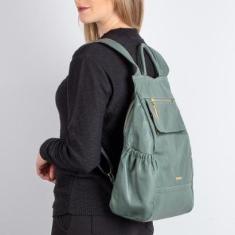 Mochila Antifurto De Couro Suelen Andrea Vinci Feminina-Feminino
