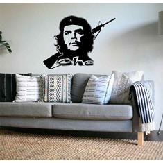 Adesivo De Parede Decoração Gue guevara tamanho 65cm x 50cm preto