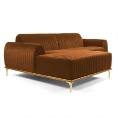 Sofá 350cm 6 Lugares Com Chaise EsquerdoMolino B-262 Veludo