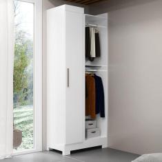 Guarda Roupa Canto Reto com Pés Paris Branco