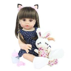 Boneca Bebe Reborn Silicone Coelho 48cm Lançamento - Real Baby Dolls