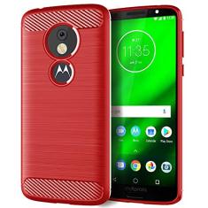 Capa para Moto G6 Play, com sensação macia, proteção total, anti-arranhões e impressões digitais + capa de celular resistente a arranhões para Moto G6 Play