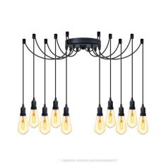 Lustre Aranha Com 10 Pendentes