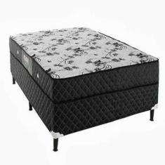 CAMA BOX BASE CONJUGADA ESPUMA DUPLA SOLTEIRO KING material sintético 