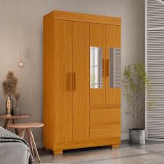 Guarda-Roupa De Solteiro Argentina Com Espelho 4 Portas Linhamobília