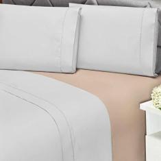 Lençol Solteiro com elástico 180 fios 100% Algodão Premier - Andreza -