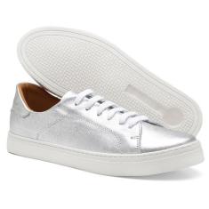 Tênis Feminino Ipê Mulato Couro Extra Silver, Prata, 36