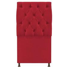 Cabeceira Sofia 100 cm Solteiro Suede Vermelho - Amarena Móveis