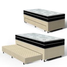 Cama Box com Colchao de Espuma D45 Pillow In Anjos OrtoConfort + Auxiliar de Espuma Unique Solteiro 88cm