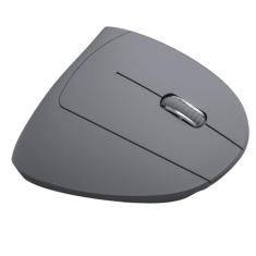 MOUSE SEM FIO RECARREGAVEL 2.4 GHZ VERTICAL ERGONOMICO ORTOPEDICO POWER FIT 1600 DPI CINZA USB - PM300