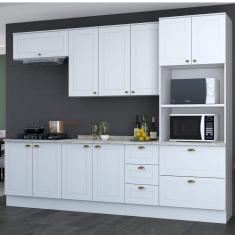 Cozinha Completa 5 Peças 10 Portas Emily Espresso Móveis Branco