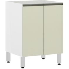 Balcão de Cozinha sem Tampo 60cm 2 Portas Pérola Luciane Móveis