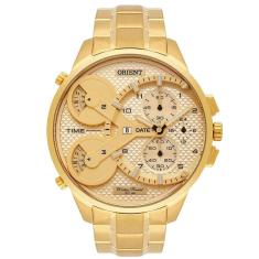 Relógio ORIENT masculino dourado analógico Mgsst003 C2Kx