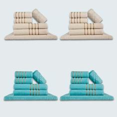 Jogo De Toalhas 24 Pçs Coleção Dubai 100% Algodão Bg+vd