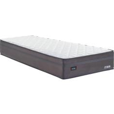Colchão Solteiro Molas Bonnel 88x188x26cm Otawa Mannes Branco/Cinza