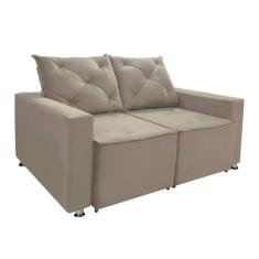 Sofá Retrátil E Reclinável 2 Lugares Bariloche Suede Bege Speciale Home Bege