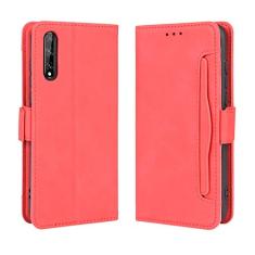 Capa com compartimento para cartão para Huawei P Smart S, capa flip carteira com suporte de couro para Huawei P Smart S, capa magnética retrô para telefone, capa carteira com compartimentos para