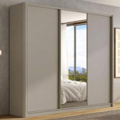 Guarda Roupa 276cm Laterais Curvas 100% MDF com Espelho - Casa Lar Inc