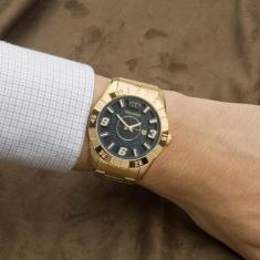 Relógio Masculino Technos Dourado Original 2115KYZ/4A