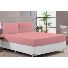 Jogo De Lençol Cama Casal Queen 400 Fios Ponto Palito 100% Poliéster 3