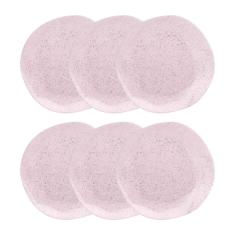 Conjunto 6 Pratos Fundo 22,5 cm Ryo Pink Sand Porcelana Oxford
