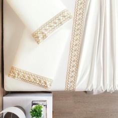 Jogo De Cama Supreme Queen 04 Peças - Off White - BIA ENXOVAIS