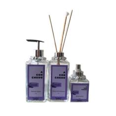 Kit Difusor de ambientes, sabonete líquido e home spray Linha aconchego - Lavanda