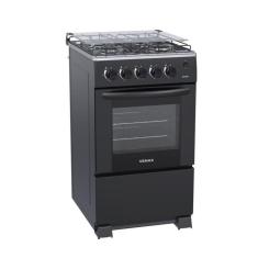 Fogao 4 Bocas Venax Gaudi GIIi Preto Fosco Gas Glp