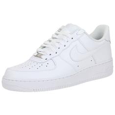 Nike Tênis masculino Air Force 1 Low, Branco, branco e branco, 42