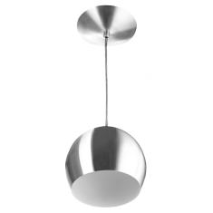 Lustre Pendente Bola Media De Alumínio 23cm Escovado