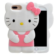 MONEHOYSY Capa de desenho animado para iPhone 8/7/6 Plus 5,5 polegadas, moda fofa 3D Kawaii silicone macio animal protetor gel à prova de choque capa traseira de gel à prova de choque para crianças