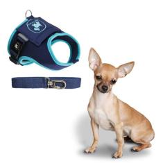 Peitoral Com Guia para Cachorro Coleira Para Cães E Gatos Colete Regul