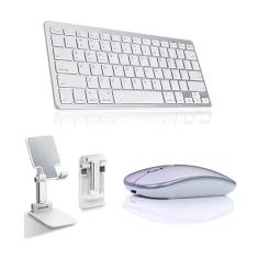 BDNET, Teclado Bluetooth + Mouse Bluetooth + Suporte Para Tab A9 + Cor Branco