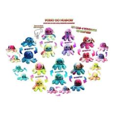 Kit 4 Polvo Polvinho Tiktok Humor Bravo Feliz Pelúcia 10cm - BBR Toys