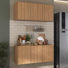 Kit Armário de Cozinha Aéreo e Balcão 3 Portas Multimóveis MP2164, Rus