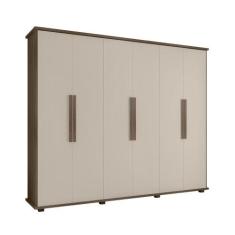 Roupeiro 6 Portas Bérgamo Freijó Off White - CasaH