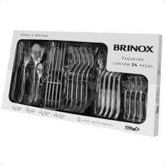 Faqueiro Lyon 24pcs Brinox Lyon Aço Inox Pacote De 24