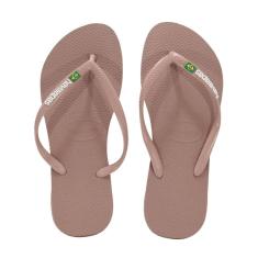 Chinelo Havaianas Feminino Slim Brasil Rosa Crocus