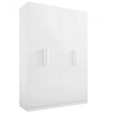 Guarda Roupa Colibri Solteiro 4 Portas 3 Gavetas D Doro Cor Branco - E