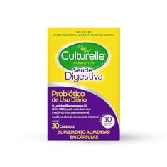 Culturelle Probiótico Saúde Digestiva, Suplemento Alimentar Diário, Com Lactobacilos, Sem Glúten, Sem Lactose, 30 Cápsulas