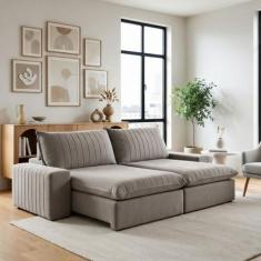 Sofá Retrátil e Reclinável 210cm Noah - Montano Estofados